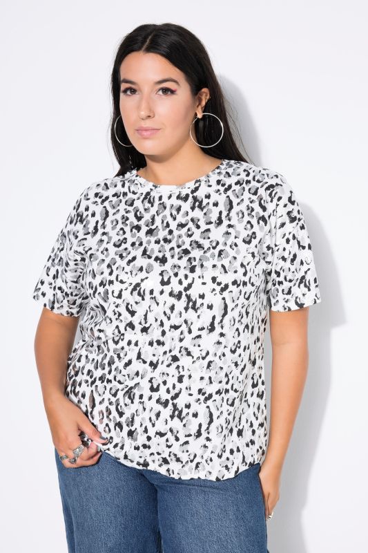 Тениска с леопардов принт