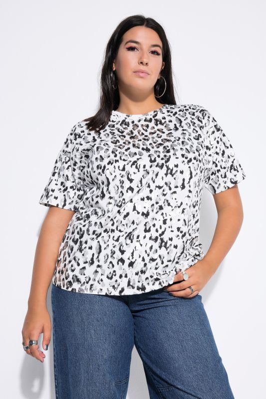 Тениска с леопардов принт