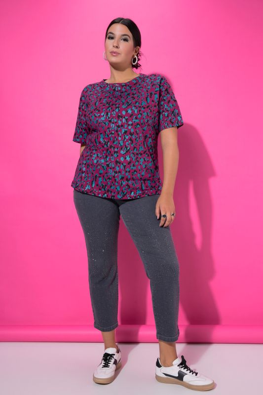 Тениска с леопардов принт