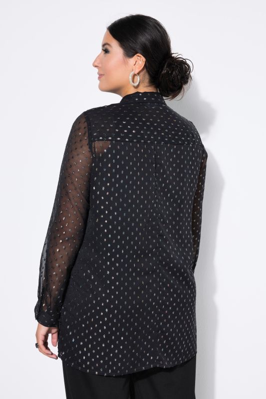 Риза прозрачна с бляскави акценти