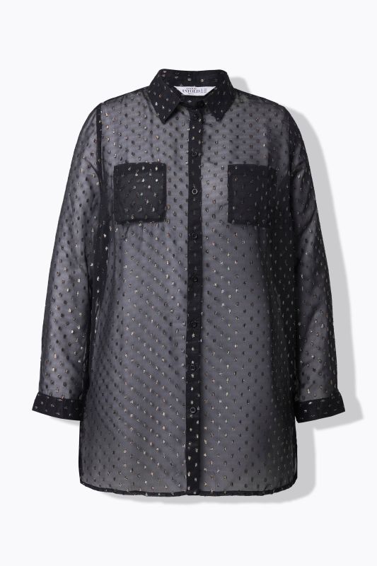 Риза прозрачна с бляскави акценти