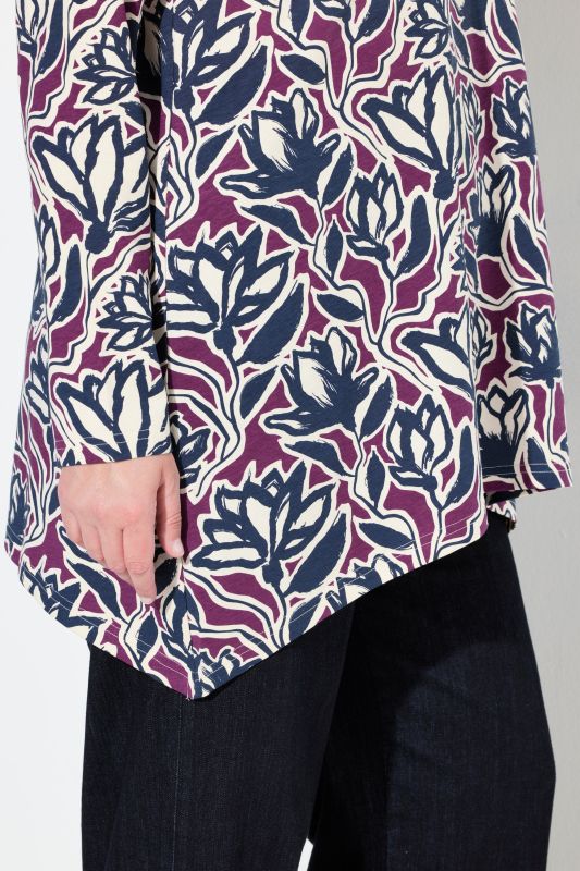 Тениска дълга с флорален принт