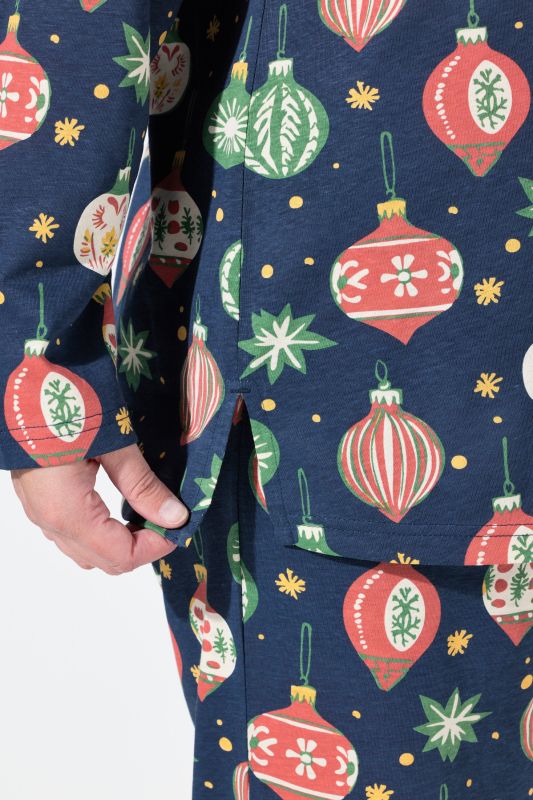 Пижама горнище с коледен принт
