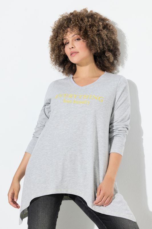 Тениска с асиметричен подгъв