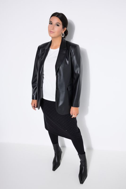 Блейзър с кожена визия