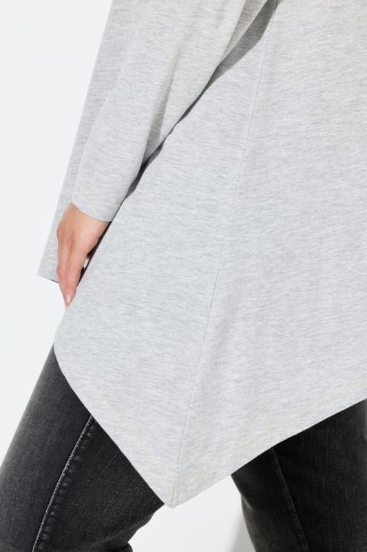 Тениска с асиметричен подгъв