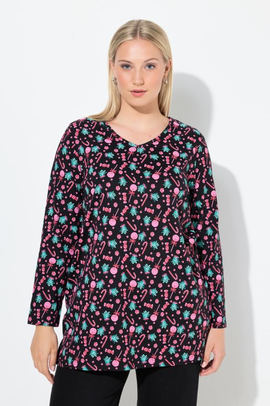 Туника с коледен принт