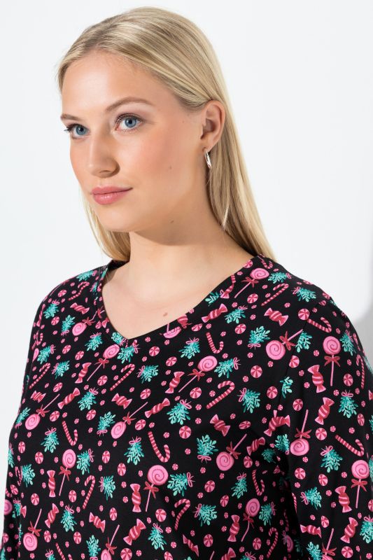 Туника с коледен принт