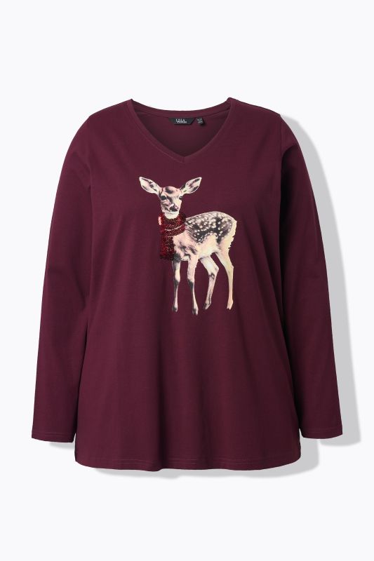 Блуза с принт на сърна