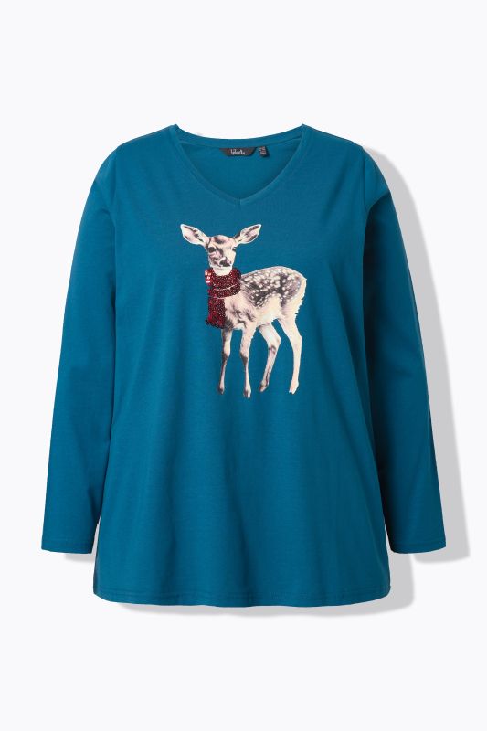 Блуза с принт на сърна