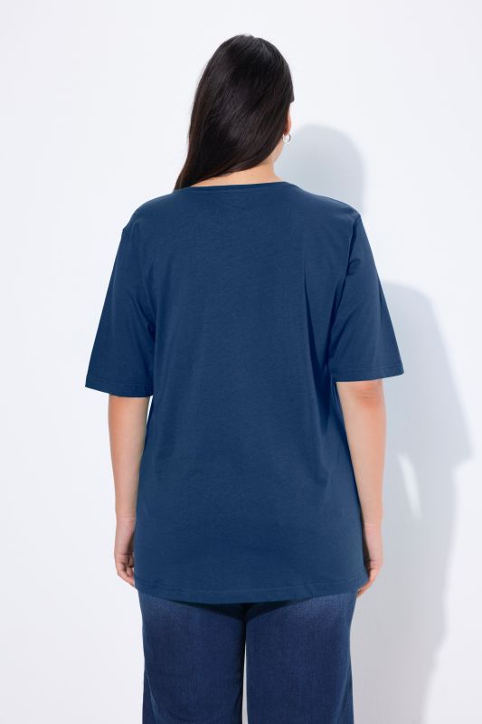 Basic Round Neck Short Sleeve Relaxed Fit  Tee