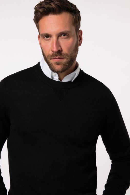 Пуловер с вълнена плетка