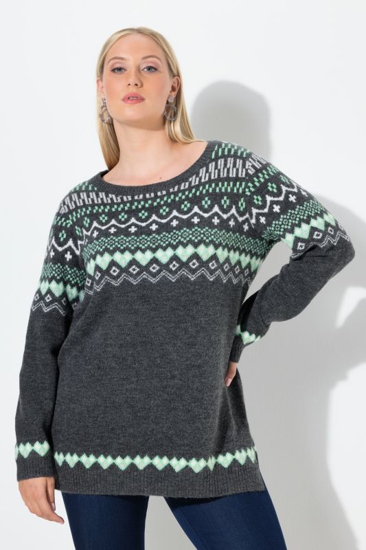 Norwegian Style Pastel Tone Long Sleeve Sweater