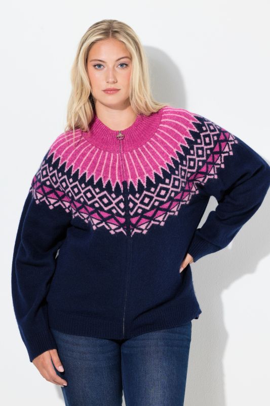 Жилетка плетена с алпийски райета