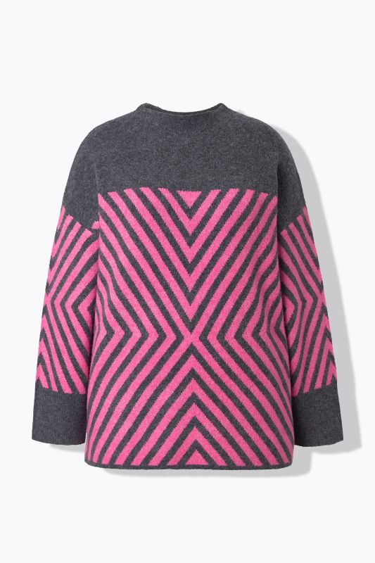 Пуловер с графични райета