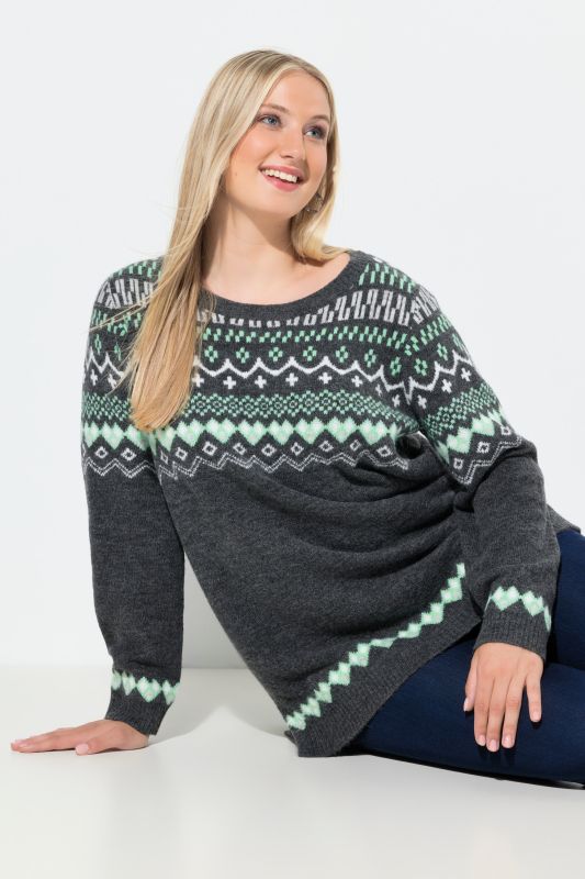 Norwegian Style Pastel Tone Long Sleeve Sweater