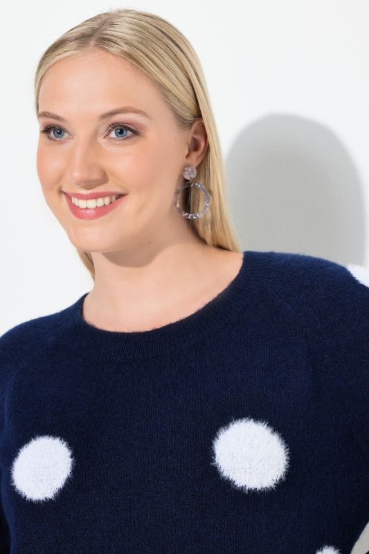 Пуловер с принт на точки