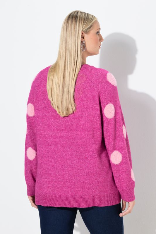 Пуловер с принт на точки