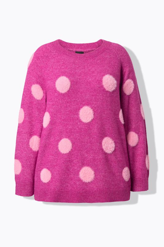 Пуловер с принт на точки