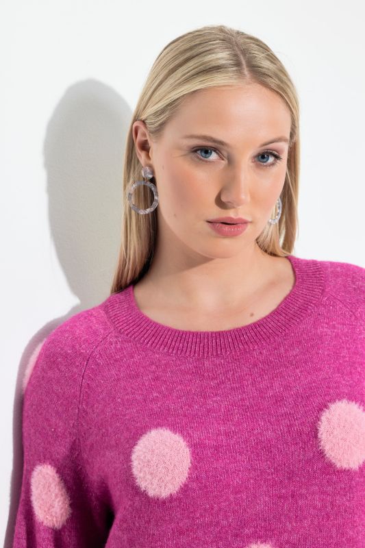 Пуловер с принт на точки