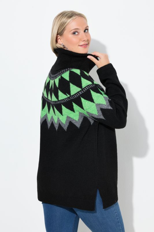 Пуловер с неонов алпийски принт