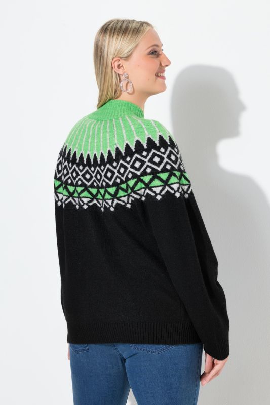 Жилетка плетена с алпийски райета