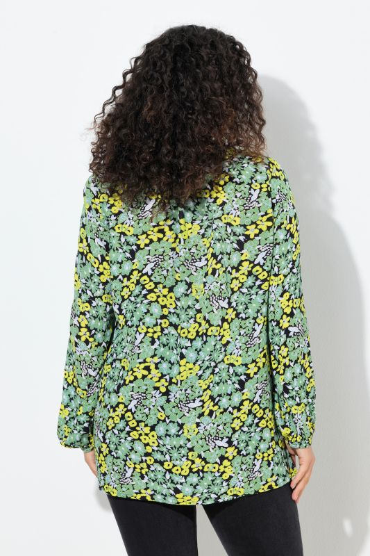 Блуза с принт на маргаритки