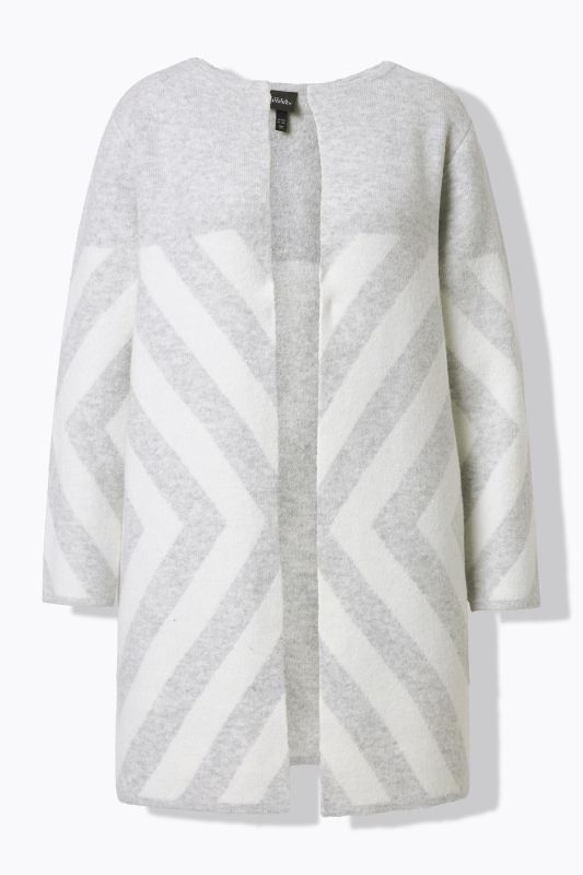 Жилетка плетена с геометрични райета