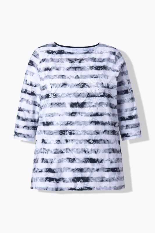 Тениска с батикови райета