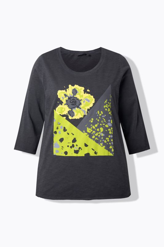 Тениска с неонови цветя