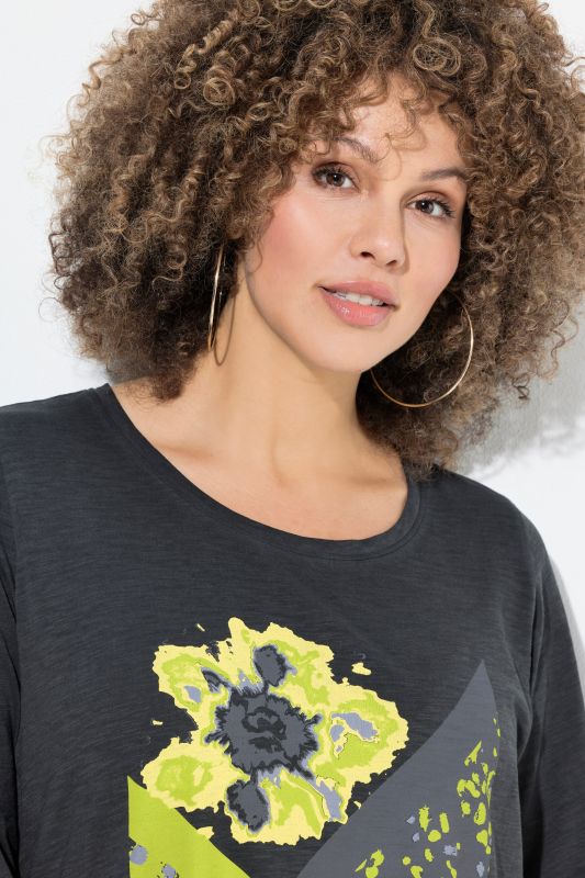 Тениска с неонови цветя