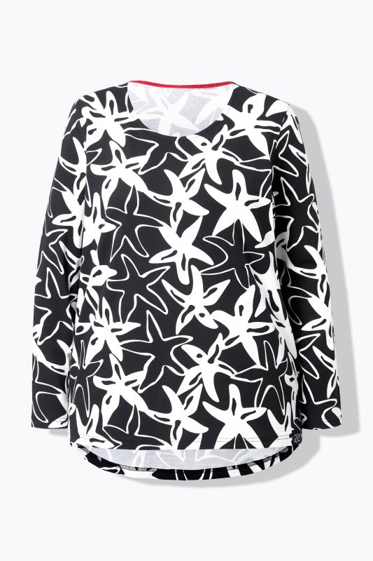 Тениска с принт на морски звезди