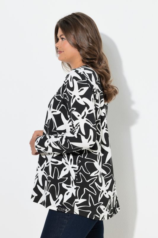 Тениска с принт на морски звезди