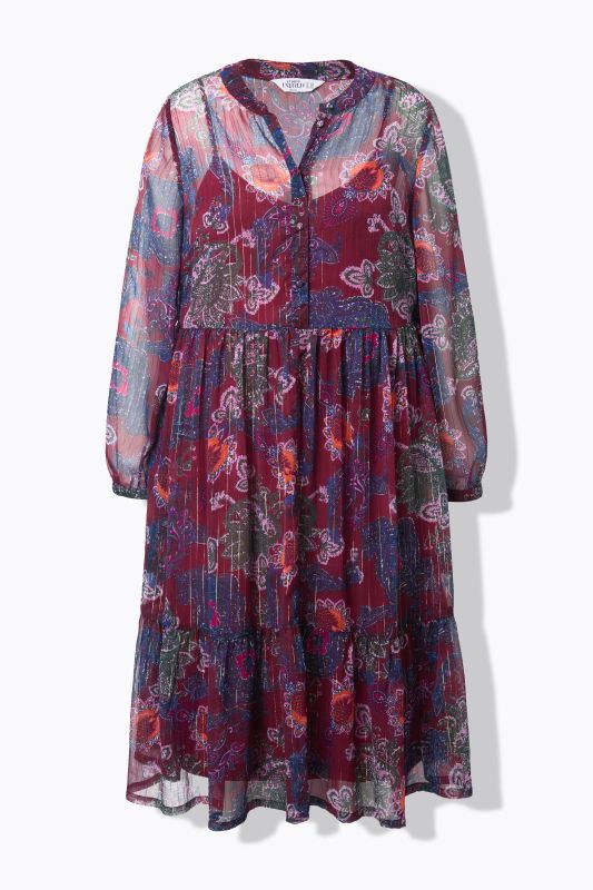 Рокля с шифон и пейзли принт