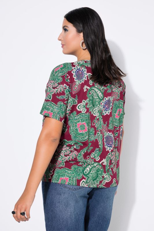 Тениска с пейзли принт