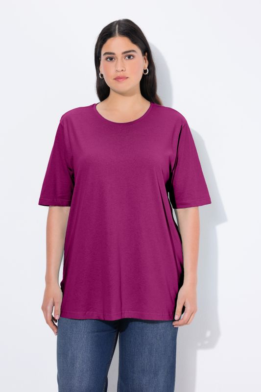Basic Round Neck Short Sleeve Relaxed Fit  Tee