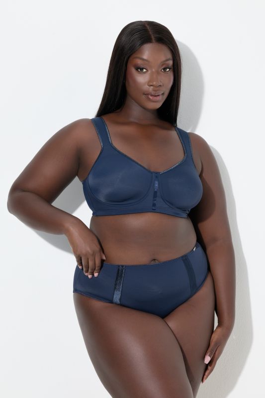 Сутиен микрофибърен със сатенен акцент