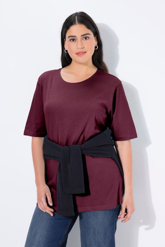 Basic Round Neck Short Sleeve Relaxed Fit  Tee