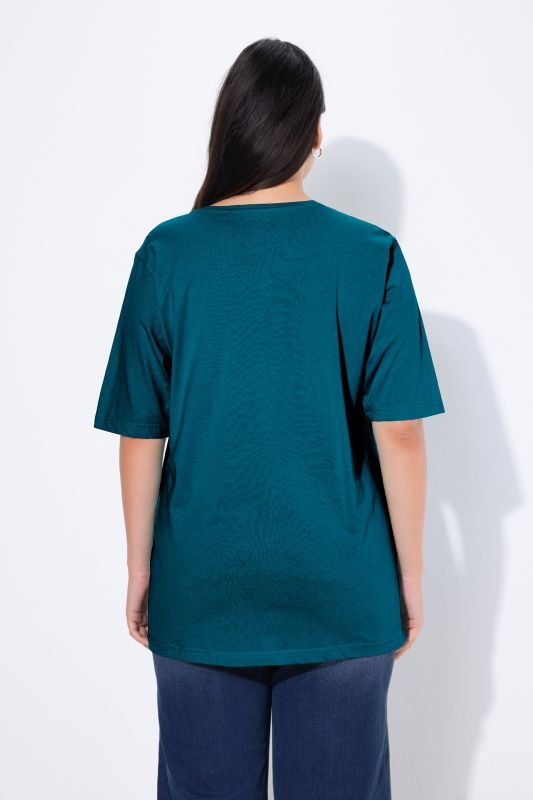 Basic Round Neck Short Sleeve Relaxed Fit  Tee