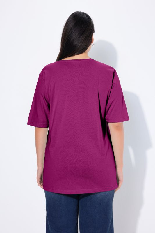 Basic Round Neck Short Sleeve Relaxed Fit  Tee