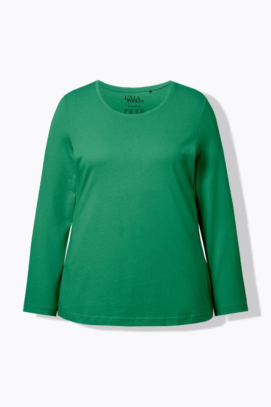 Basic Round Neck Long Sleeve Slim Fit Cotton Tee