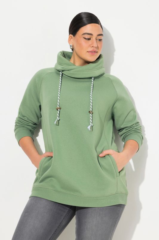 Drawstring Collar Sweatshirt