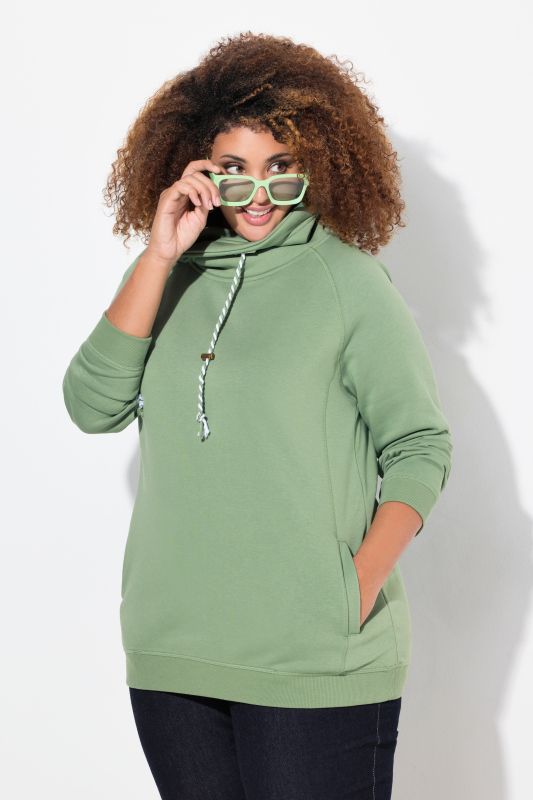 Drawstring Collar Sweatshirt