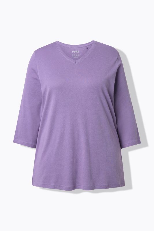 Eco Cotton Ribbed V-Neck Tee