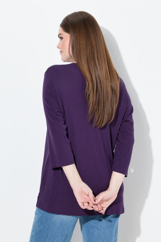 Eco Cotton Ribbed V-Neck Tee