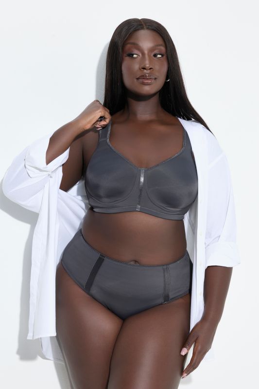 Сутиен микрофибърен със сатенен акцент