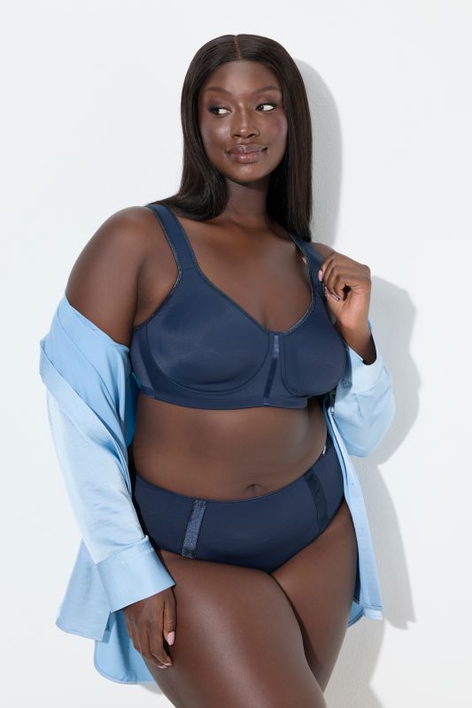 Сутиен микрофибърен със сатенен акцент