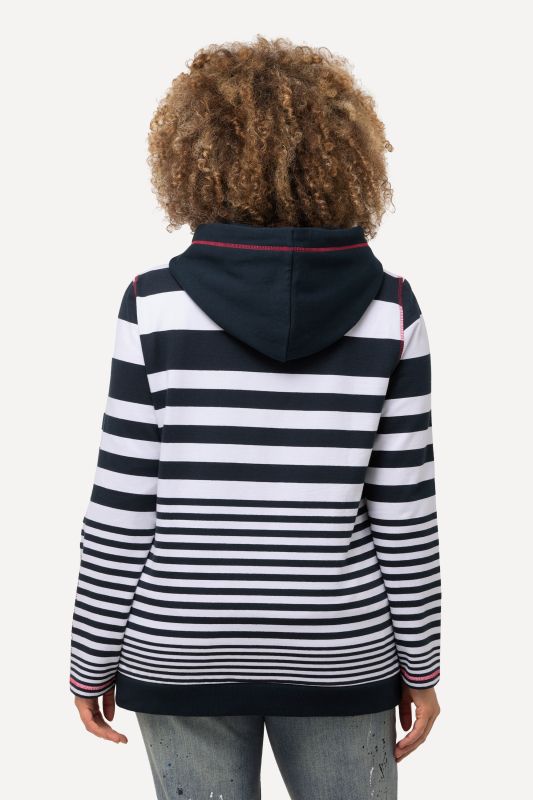 Contrast Stitched Zip-Up Hoodie