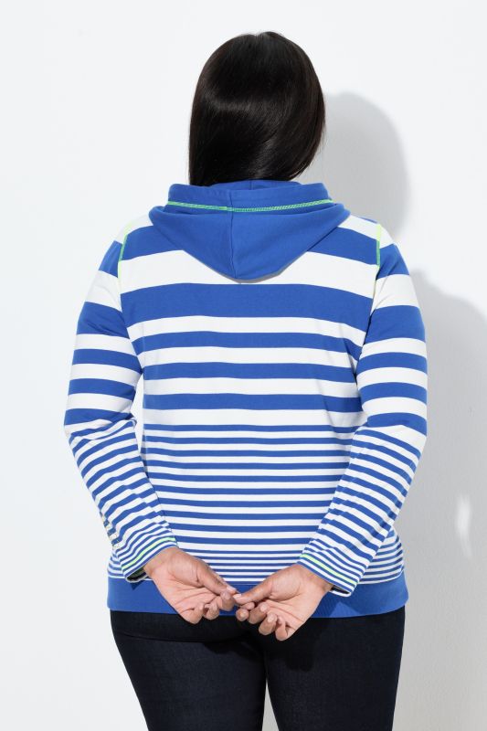 Contrast Stitched Zip-Up Hoodie