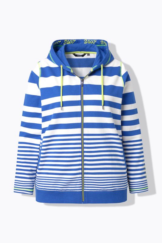 Contrast Stitched Zip-Up Hoodie